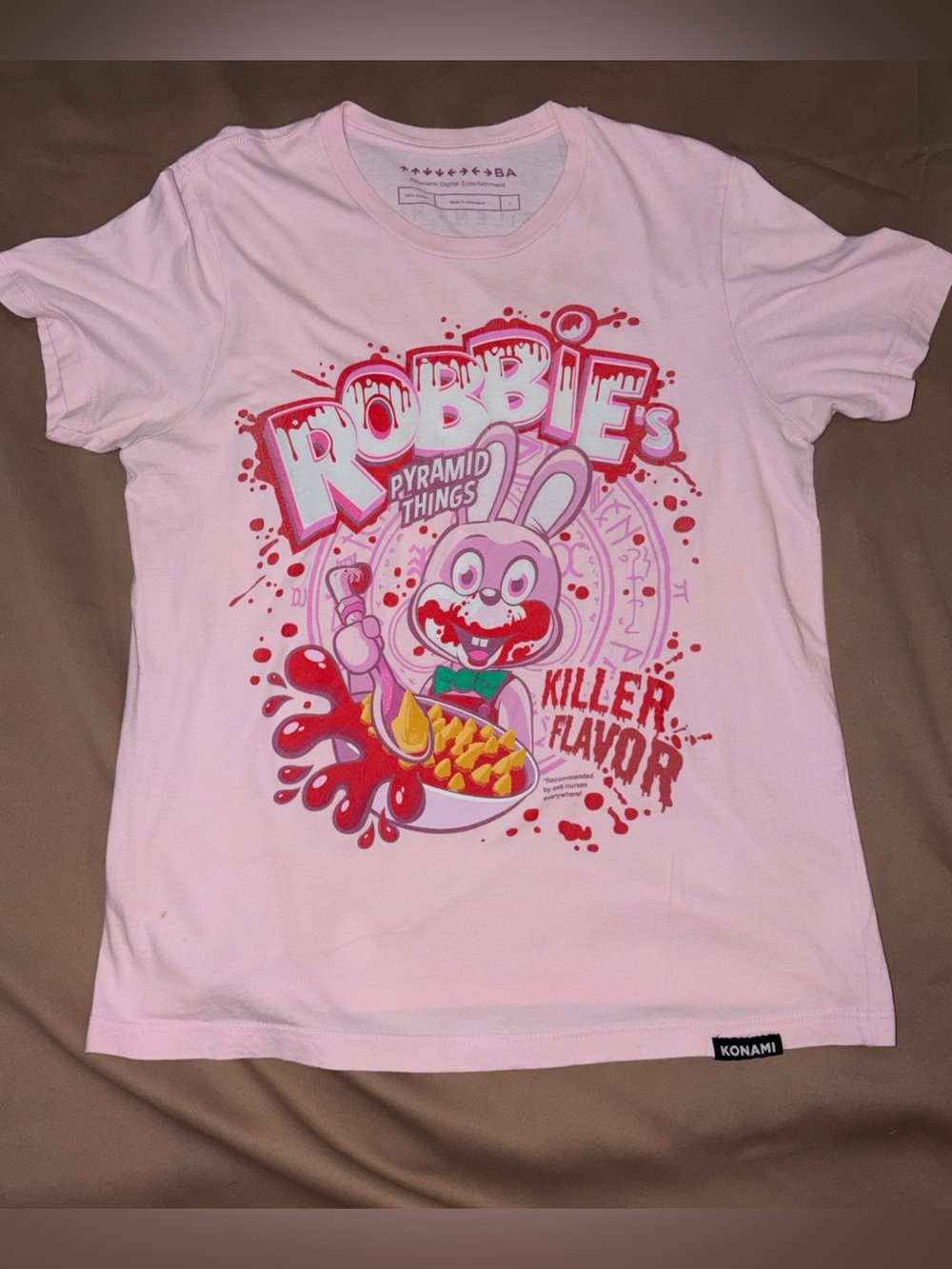 imited-edition Konami Silent Hill Robbie The Rabbit Tee Shirt Pink Large Spooky